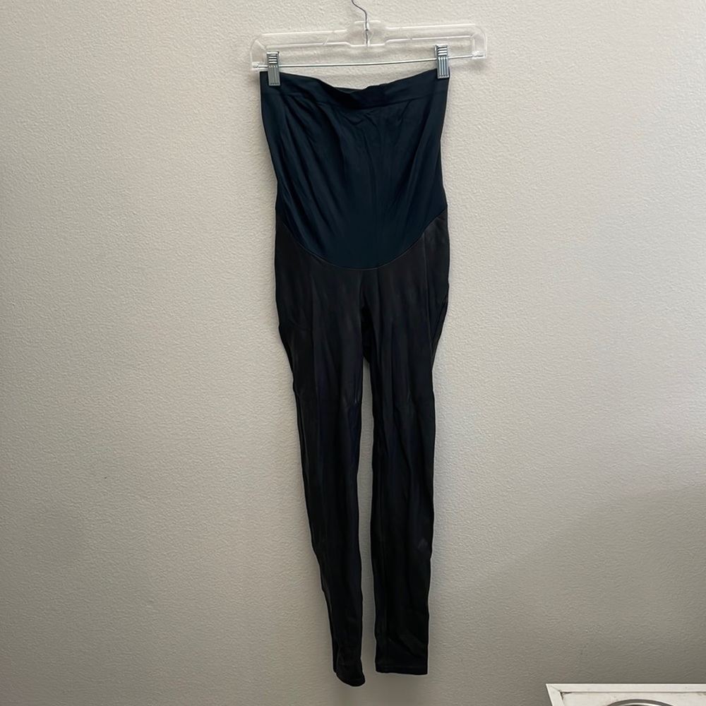 Spanx Mama Faux Leather Leggings, black size S